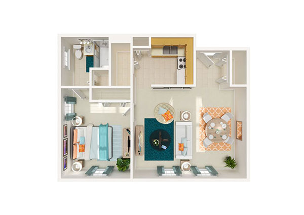 senior apartment one bedroom floor plan