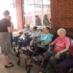 senior residents at butterfly release event