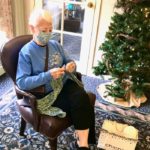 senior resident knitting