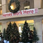 heroes work here christmas sign