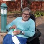 senior resident enjoying kona ice