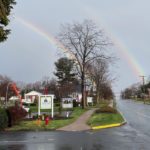 double rainbow at arbors of hop brook