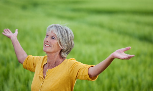 senior resident outdoors