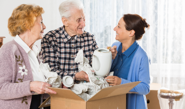 senior residents unpacking