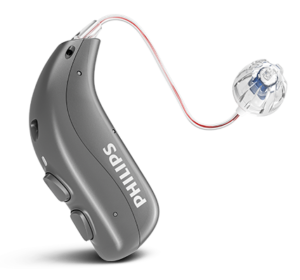 grey hearing aid 