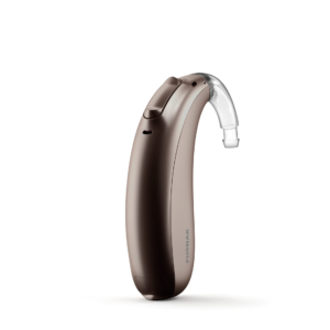 brown hearing aid