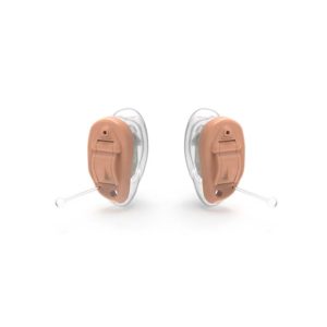 small tan hearing aids 
